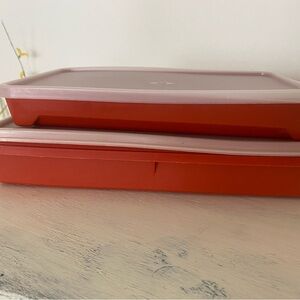 Tupperware Red and orange Storage Containers